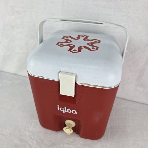 Igloo Other - Vintage Igloo Snowflake 1 Gallon Water Cooler Jug Hot/Cold Red White Camping